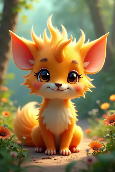 a cute animated rare animal