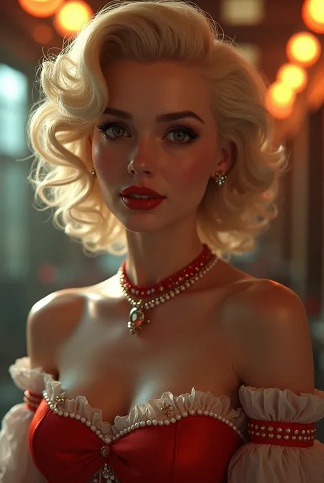 masterpiece goddess marilyn_Monroe Waitress Matrix Meticulously Intricate Ultra High Resolution Pro-Photorealistic Ultra Ideal Reflection_sharpness focus perfection volumetric precision contrast front lightning_sunlight backlight global lighting CGI VFX SF...