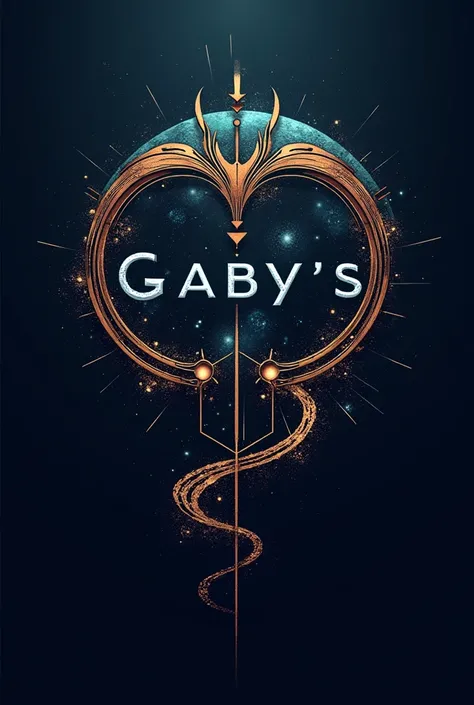 Logo exactly with the word Gaby&#39;s futuristic style mixing it with the Virgo sign in all its splendor and strength that is eye-catching 