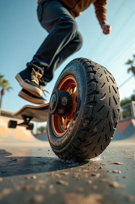 Skateboard wheel Go skate tricks written