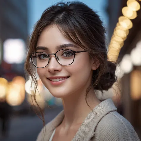 Beauty with specs, 1girl, (RAW photo, best quality), (realistic, photo-realistic:1.4), masterpiece, an extremely delicate and beautiful, extremely detailed, 2k wallpaper, Amazing, finely detail, extremely detailed CG unity 8k wallpaper, ultra-detailed, hig...