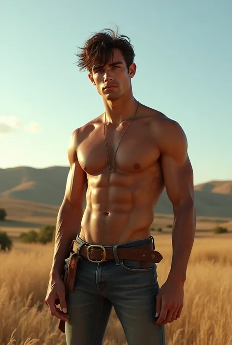 Young man cowboy naked 