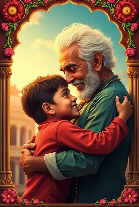 Bollywood movie poster. Grandfather and grandson. Grandson  and grandfather 5. Movie name   Happy Birthday .