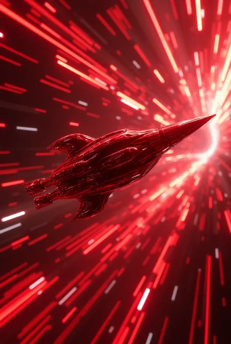 red scene of flying chrome background