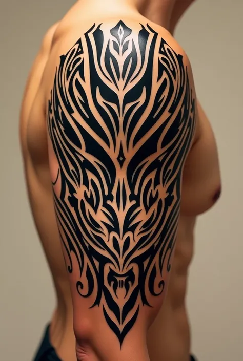 Give me a tattoo with some tribal stuff 