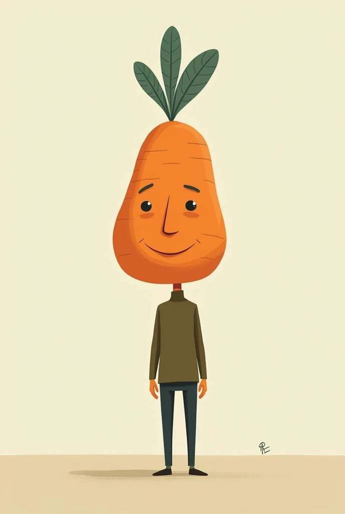 A man smile with a carrot head #abstract #minimal 
