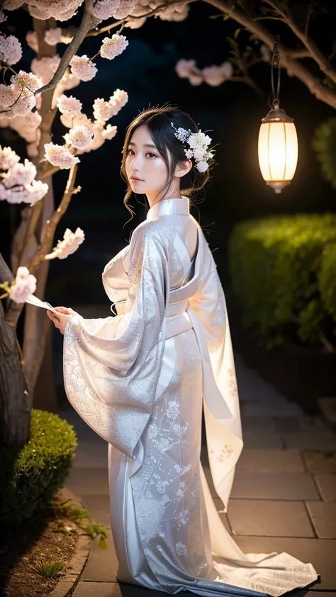 **Prompt:** Create an ultra-realistic 8K image of Tsukuyomi, the Japanese moon god, reimagined as the ultimate bride while retaining the deitys iconic features. Tsukuyomi is depicted with an ethereal beauty, her pale, moonlit skin glowing softly under the ...