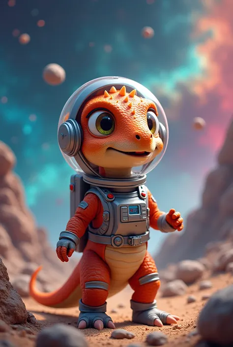 Create baby astronaut dino image for , may it be fun and joyful 