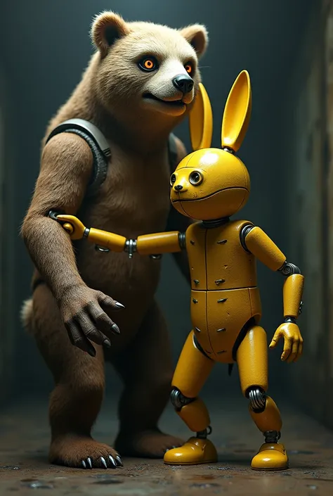 The animatronics are a bear and a yellow rabbit.



 

