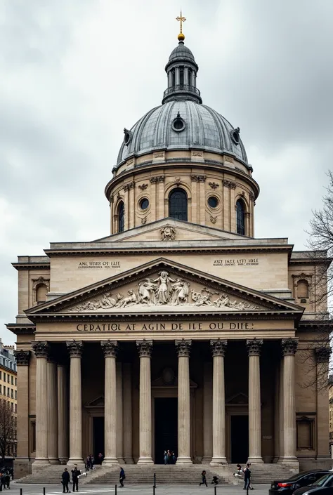 
Architectural elements of the Pantheon in Paris