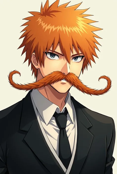 Generates ichigo kurosaki, Next to him put a super mustache
