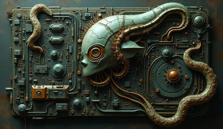 motherboard, Steampunk, giger