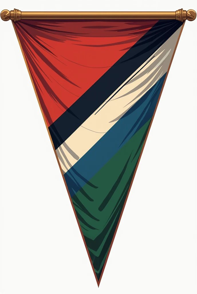 Naval pennant banner using red,black,green,blue and whit color.long pennant. HD vector. High quality illustration.Blank background 