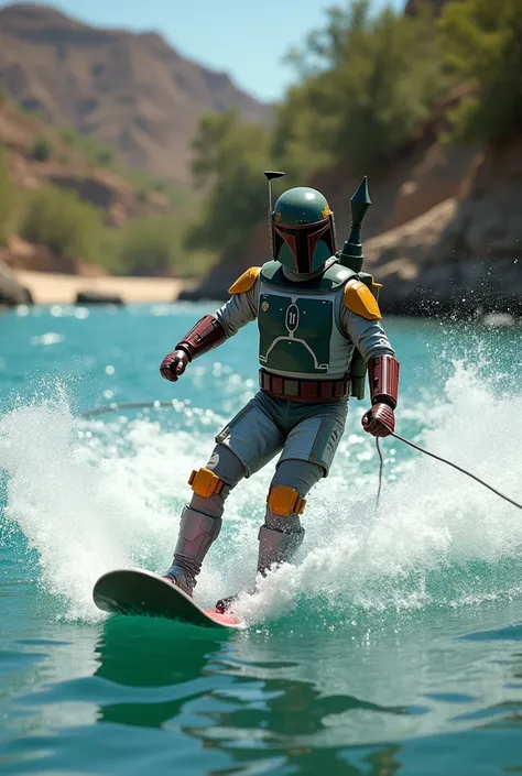 Boba Fett waterskiing、Star Wars、movie、Mandaean、