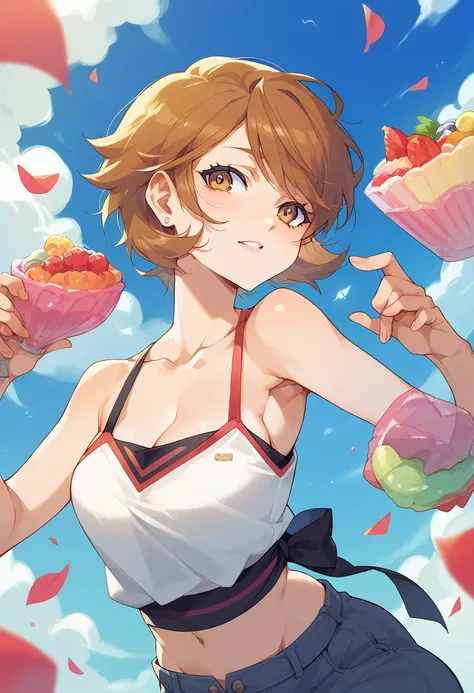 yukari takeba, short hair, big boobs party