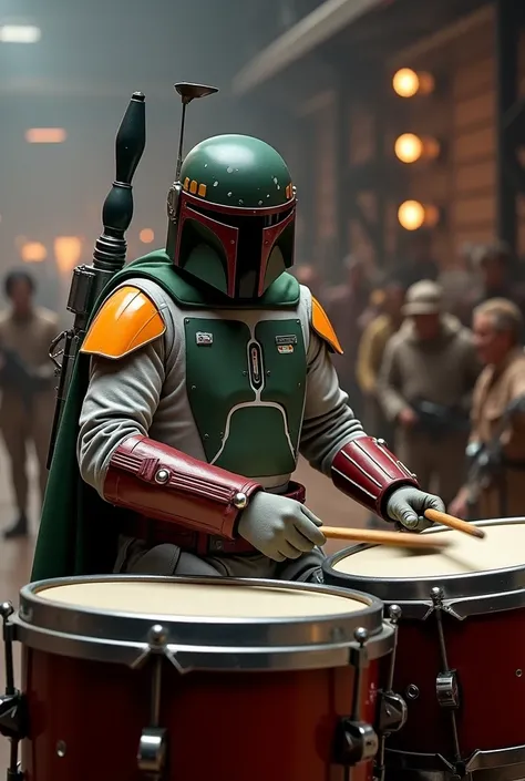 Boba Fett playing the timpanis、Star Wars、movie、Mandaean、