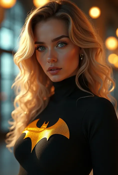 AMBER HEARD as a BATGIRL MODEL, take one ((Skirt: 1.2)), open view, full body view, 2 girl, most beautiful (American Girl) in the world, skin pores, subsurface scattering, Rays of radiant light, High resolution ((detailed facial features: 1.2)), High detai...