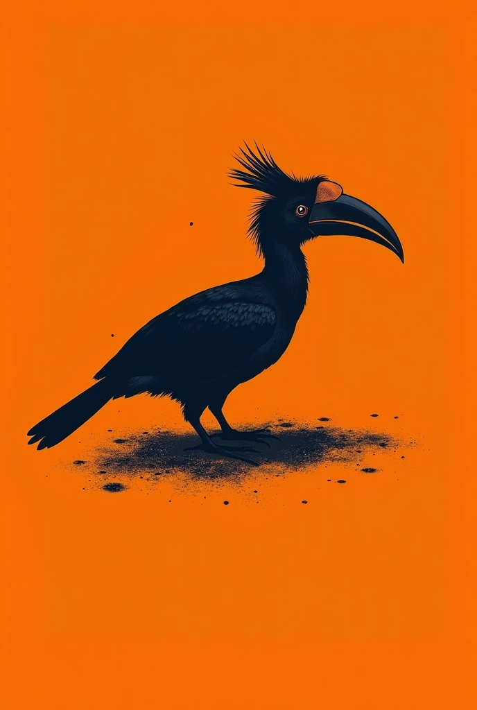 design me an orange tshirt Hornbill