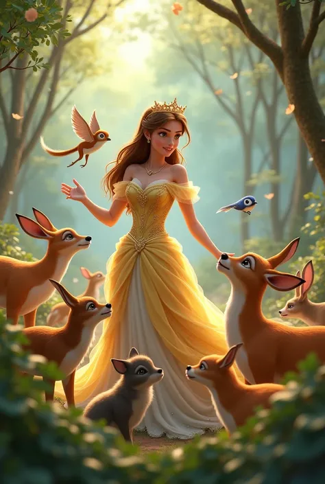 Disney princess have a six with animal s