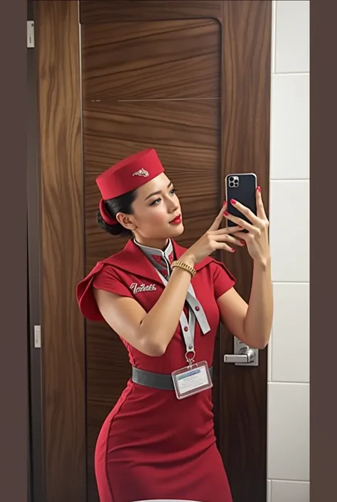 AMBER HEARD as an EMIRATES CABIN CREW, take one ((Skirt: 1.2)), open view, full body view, 2 girl, most beautiful (American Girl) in the world, skin pores, subsurface scattering, Rays of radiant light, High resolution ((detailed facial features: 1.2)), Hig...