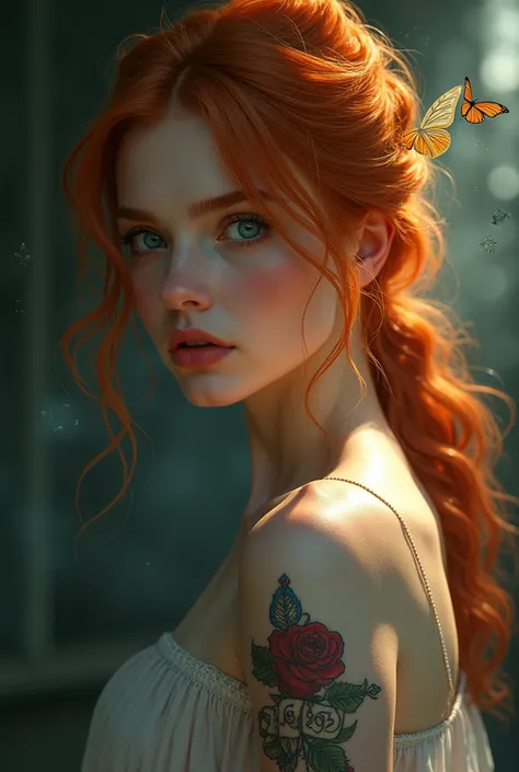 (solo, full body photo:1.3), (action packed:1.3), (haze, fog, mist:1.3), chiaroscuro, best quality, photorealistic, 1woman, (cute), (24yo:1.2), redhead, long ginger hair highly detailed, 1700S, digital photography, art by artgerm and ruan jia and greg rutk...