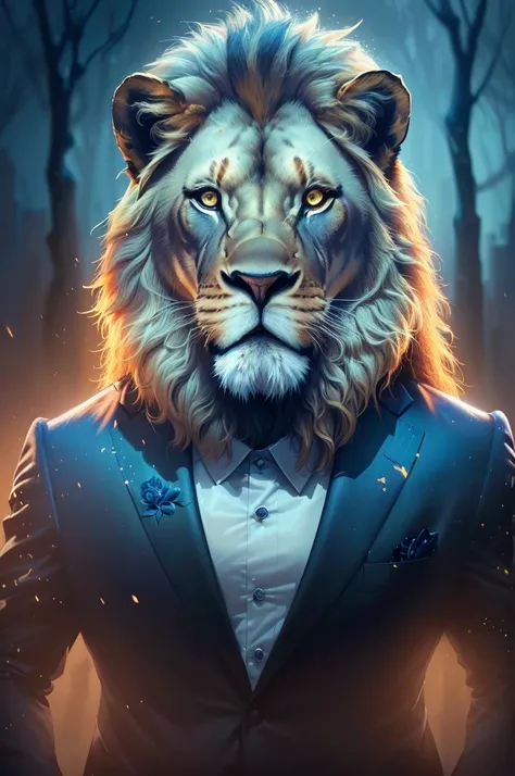 A lion in a suit and tie, digital art animal photo, 4k highly detailed digital art, stunning digital illustration, 4k detailed digital art, 2 d full body lion, wallpaper 4 k, wallpaper 4k, phone wallpaper hd, amazing wallpaper, king of the jungle, 8k hd wa...