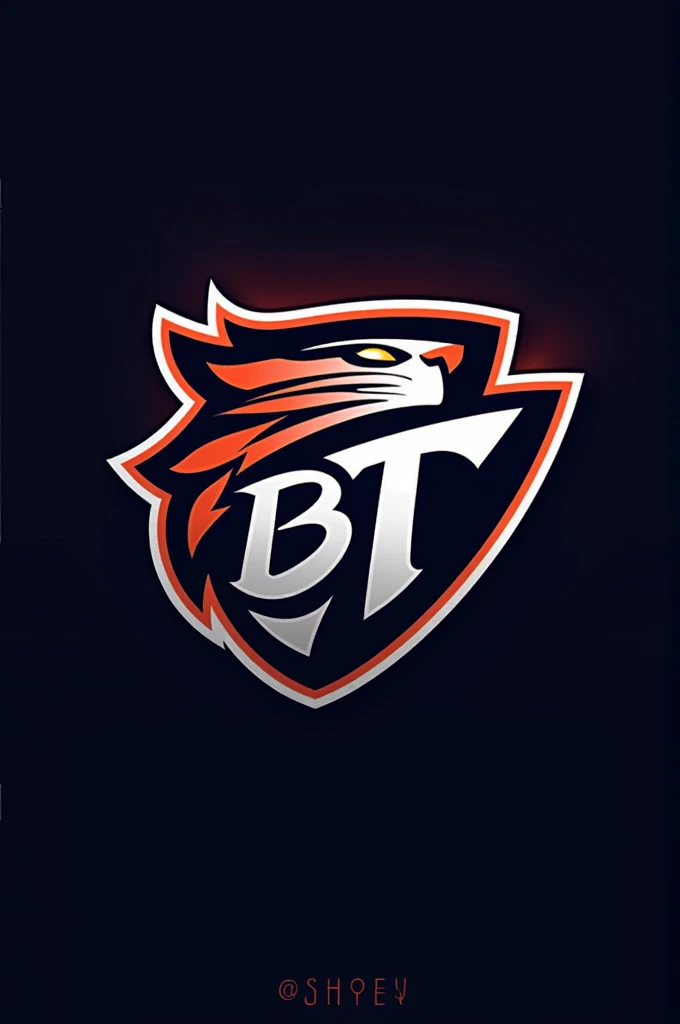 modern text based "BT" esports LOGO.slogan "Bangla Tigers"