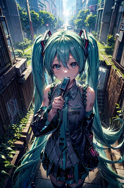 (((Hatsune Miku))、Green Tweetail、The Diva of the Cyber World、(Background Live at Budokan))