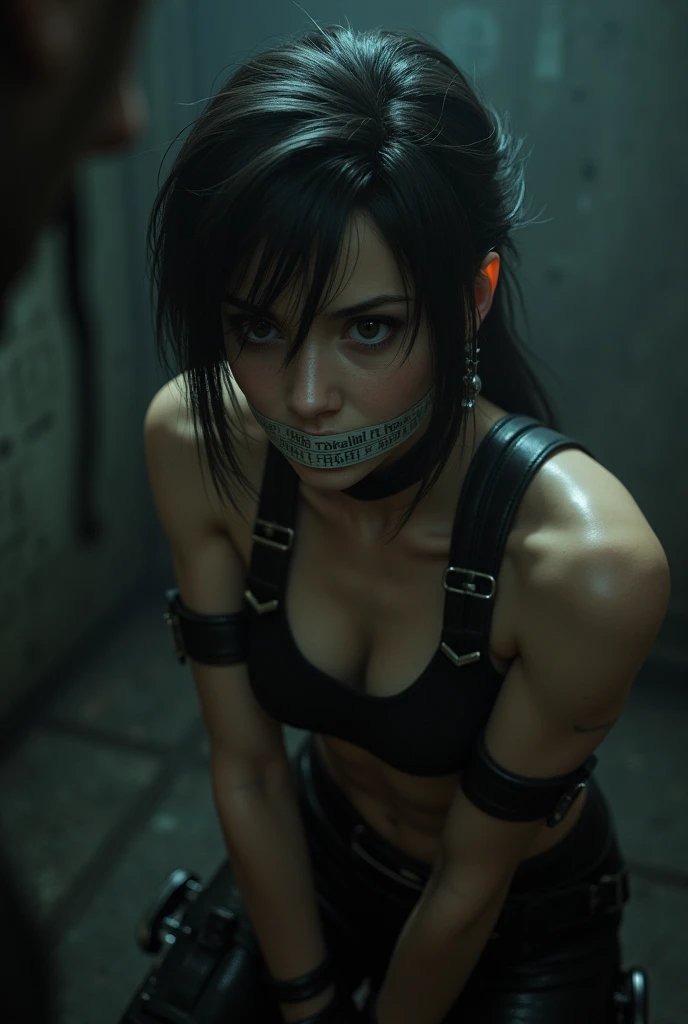 Ff7 tifa kidnapped and tape gagged in ff7 remake style