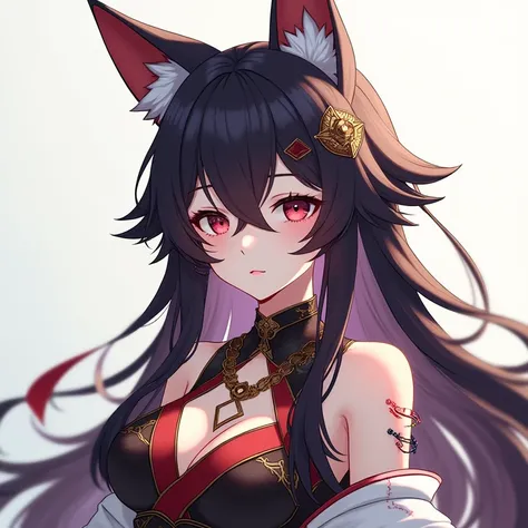 1 female breast(d), (masterpiece, best quality:1.2),独奏,1girl,yae_miko(genshin_impact),animal_ears,averting_eyes,,earrings,floppy_ears,fox_ears,hair_between_eyes,hair_ornament,jewelry,long_hair,
Bachong, sidelocks, sleeveless_shirt,nontraditional_miko, whit...