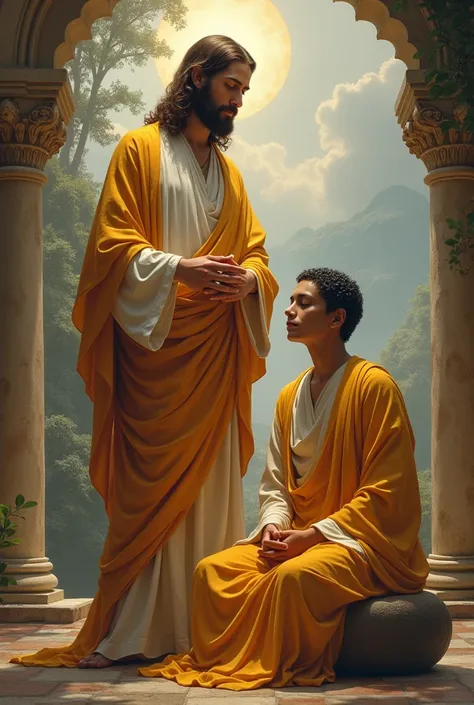Can you create the image of jesus and lord budha
