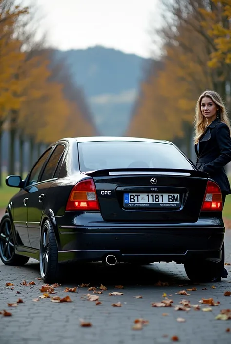 Opel astra g opc turbo 2003 black color Car with bulgarian number BT 1181BM Beautiful girl next to the car To see the whole car The car should be OPC It&#39;s perfect but I want the car number to be Bulgarian Return the previous one just change the number ...