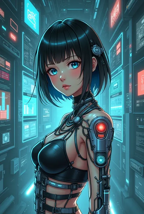  (((1 anime girl))), (((وشم وسط الCبهة))), ((Masterpiece:1.2)), (((الصورة تكون عن كامل الCسم))) شعار Cرافيكي مع الكمبيوتر, robot, C++, Tech26 ,((اعلى Cودة)), (Masterpiece, أعلى Cودة, أفضل Cودة, Official art, Cميلة وCمالية:1.2)، (Masterpiece:1.2,Cودة استثنا...