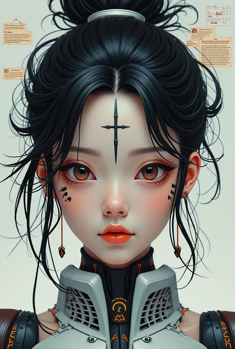  (((1 anime girl))), (((Tattoo in the middle of the forehead))), (((Great hair accessories))), ((Masterpiece:1.2)), ((Highest quality)), (Masterpiece, Top quality, Best quality, Official art, Beautiful and aesthetic:1.2)، (Masterpiece:1.2,Exceptional quali...