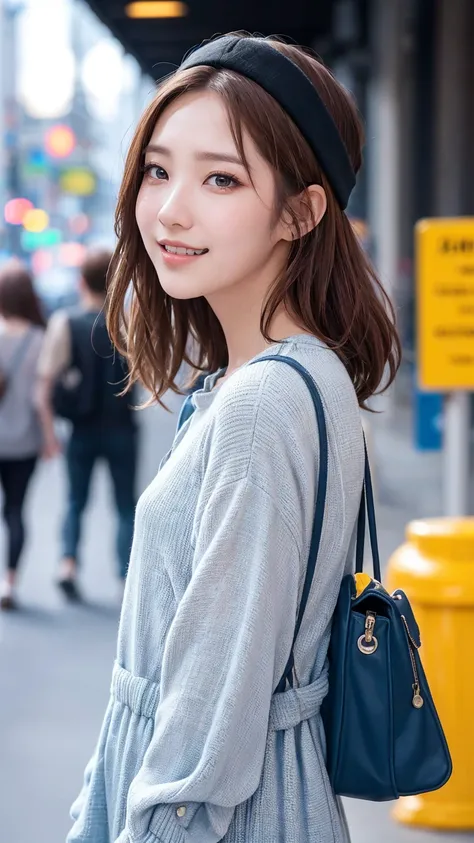 masterpiece, Highest quality, Highest quality, beautiful girl, Cute Face, 8k, Official Art, RAW Photos, When going out in the city during the hot season, please wear cool clothes., Almost a profile, Sports Cap, Teen, Face Light, Film Grain, chromatic aberr...