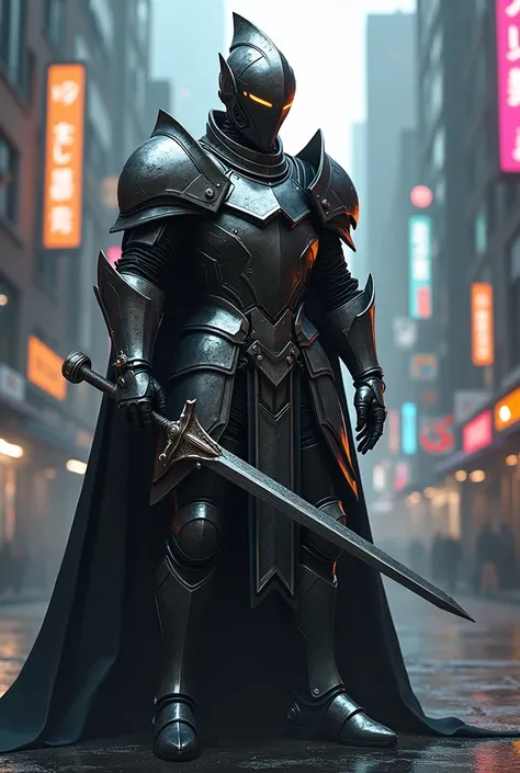 Cyberpunk medieval knight 