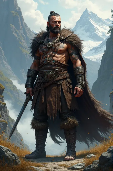 Chuvash warrior male RPG style