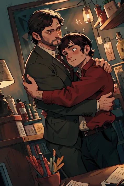 Hannibal and will Graham hug