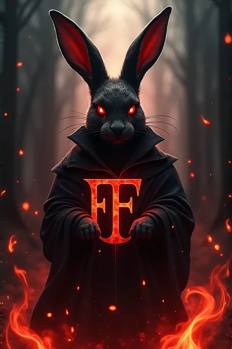 FF guild slogan with the name ™ MAFIA with rabbit and fire 