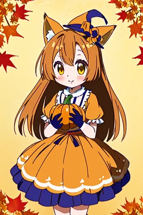 drawing of a girl in a dress and a pumpkin head, she is a gourd, in a halloween style, by Yuki Ogura, halloween art style, y 2 k cutecore clowncore, full color drawing, in a fancy dress, by Ayako Rokkaku, by Oka Yasutomo, 🍂 cute, inspired by Leiko Ikemura