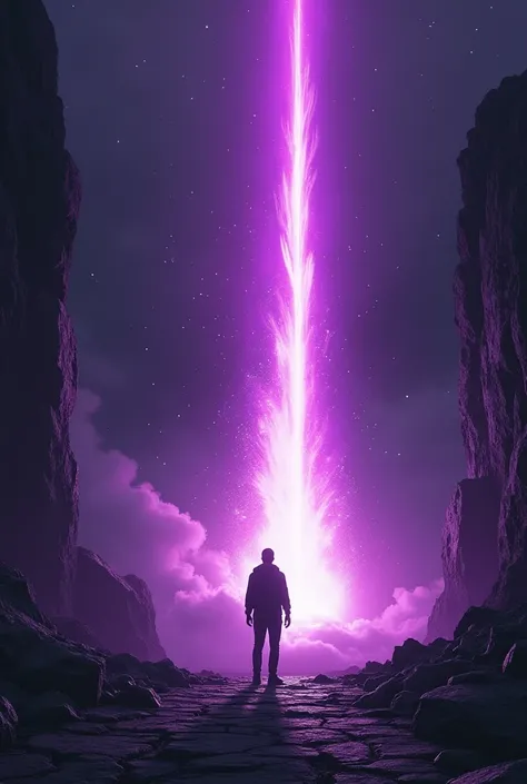 black stone background hit by a purple meteor saying billy