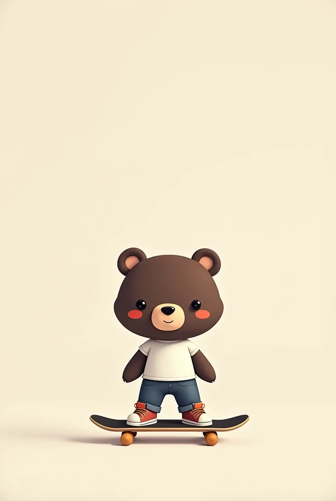 Minimalist Skater Bear Baby 
