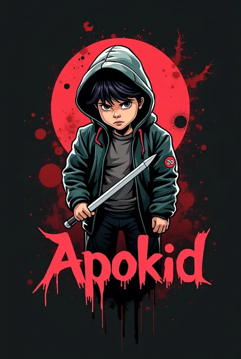 Brand logo with hypebeast style for ApoKid Clothing 