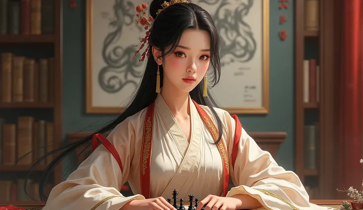 The Three Kingdoms girl Diao Chan, who was talented in playing chess and taking exams.