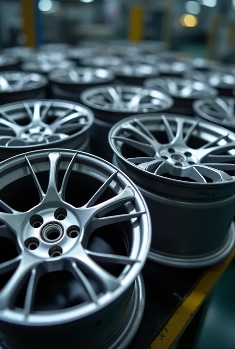 Manufacturing of aluminum rims. 
3. Batch Quality Control.
• Quality inspection is carried out in batches. This means that a group of rims is evaluated together., which allows quality problems to be identified more efficiently. If defects are detected, the...