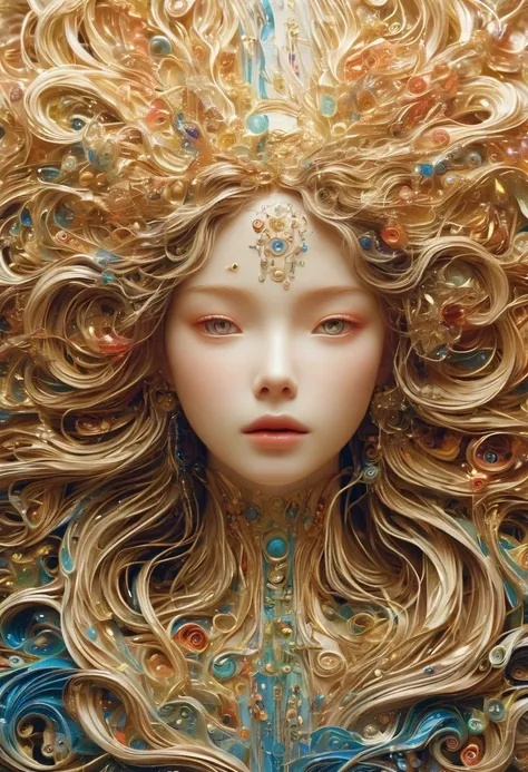 Ethereal fantasy concept art of intricate paper quilled sand spirit, Energetic, Beautiful paper quill pen, Ultra Detailed, insane depth, Gorgeous构图, Chaotic but orderly . Gorgeous, Heavenly, Ethereal, sex, epic, majestic, magical, fantasy art, Cover Art, D...