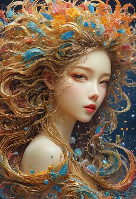 Ethereal fantasy concept art of intricate paper quilled sand spirit, Energetic, Beautiful paper quill pen, Ultra Detailed, insane depth, Gorgeous构图, Chaotic but orderly . Gorgeous, Heavenly, Ethereal, sex, epic, majestic, magical, fantasy art, Cover Art, D...