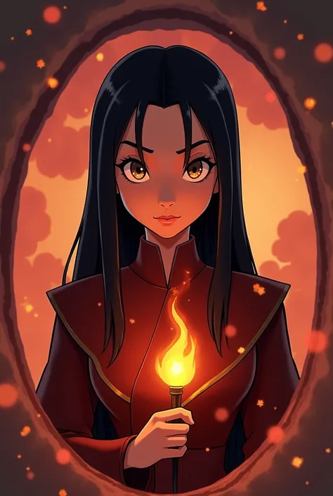 Disney animation style profile picture of Azula as an avatar using a witch&#39;s wand