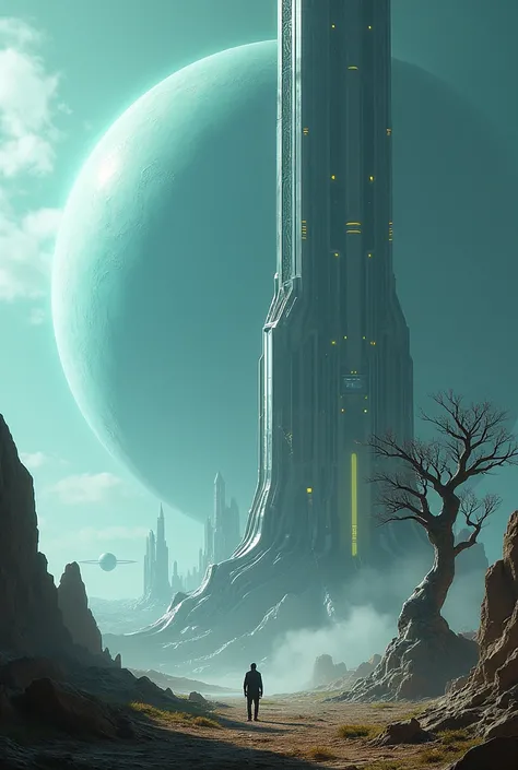 Uranus colonized big tower stream and metalic tree