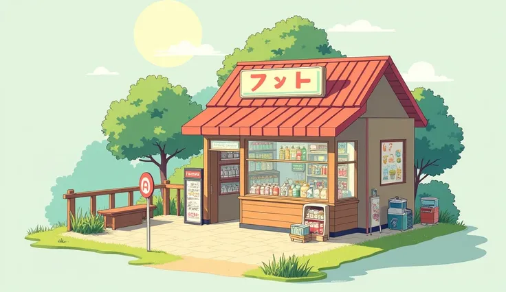 (masterpiece:1.2, Highest quality,Ultra-high resolution,Super detailed),8k,(wallpaper),(Best illustrations:2.0),(chibi convenience store : 2.0),(convenience store,Very simple design),(isometric illustration) lofi, cozy, Studio ghibli style ,pastel tones, l...